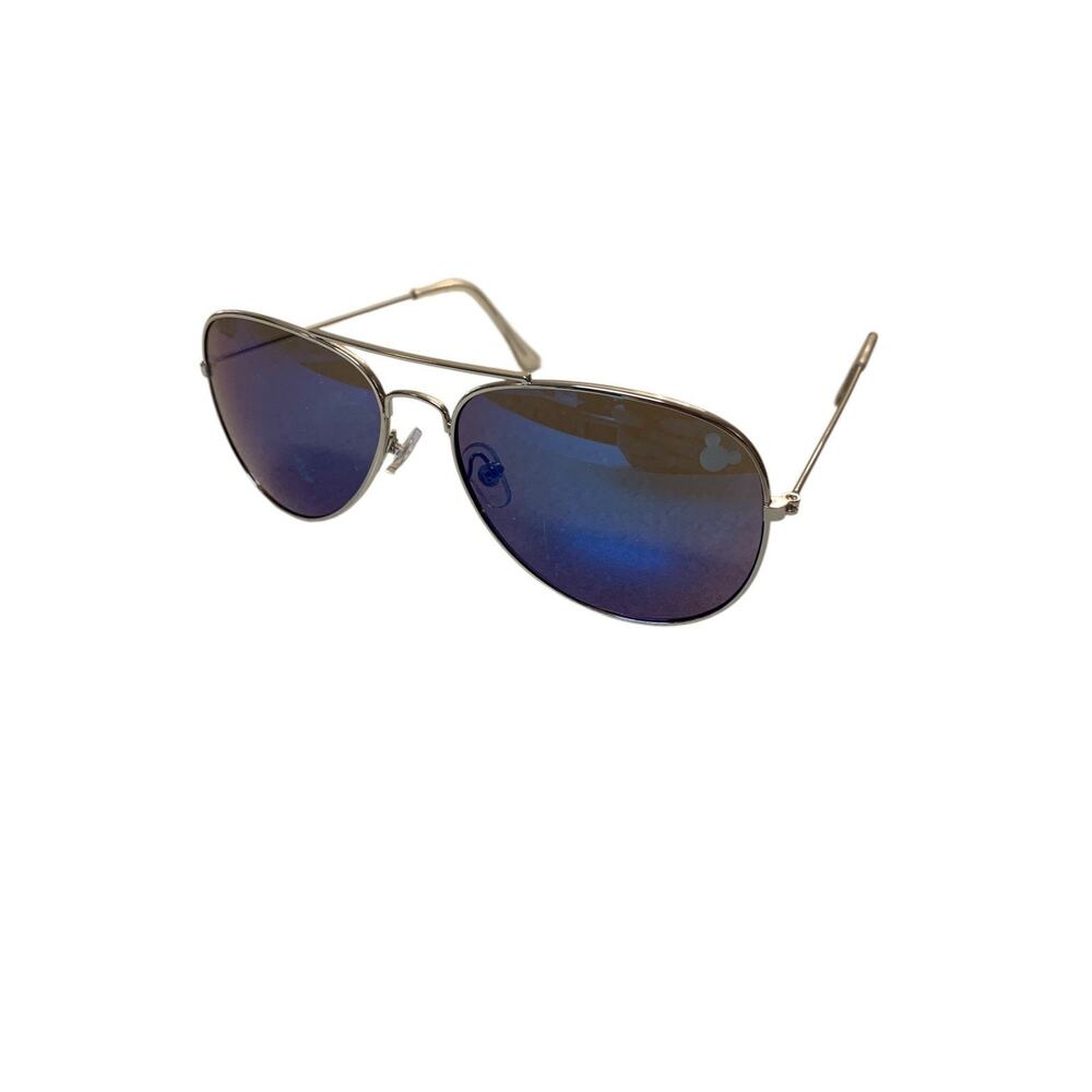 Mickey Mouse Classic Aviator Sunglasses Blue Mirror‎ Silver Frame AS7084-RVM